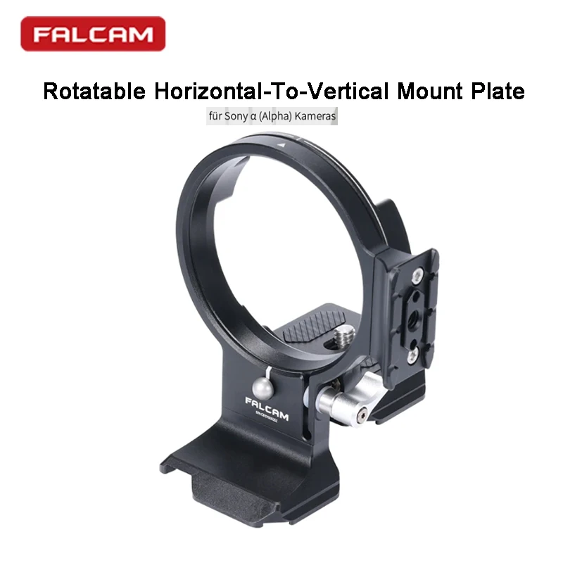 Falcam 3304 Kit Piastra Di Montaggio Orizzontale-Verticale Girevole Per Fotocamere Dslr Sony Alpha 6000/Alpha 6600/A7C/A72/A7 Iii/A7R V/A7 Iv/Zv-E10