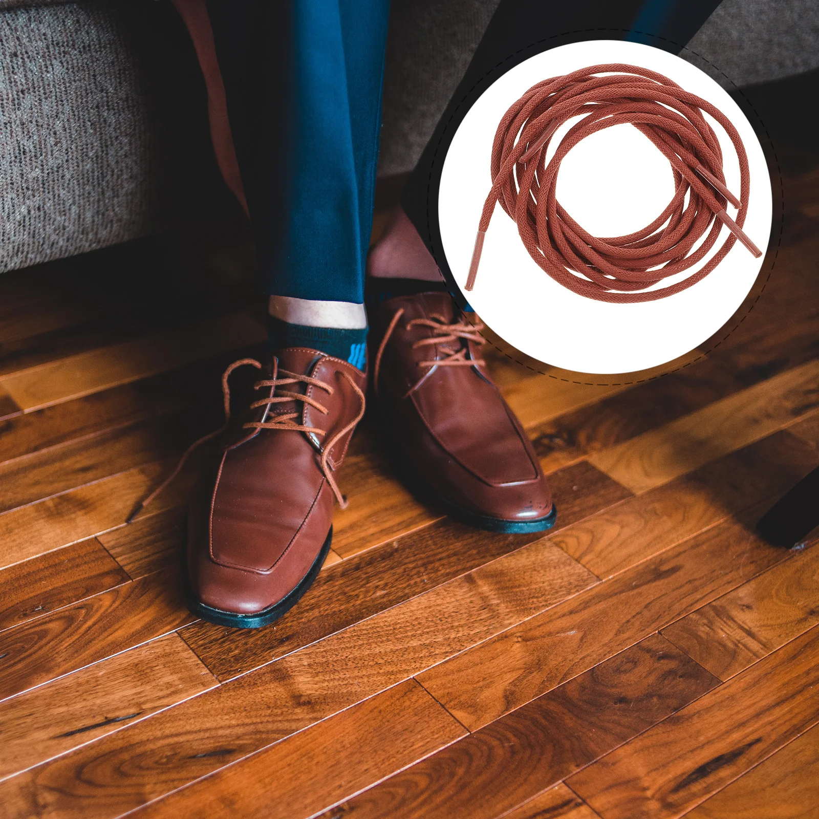 Рисунок 2 - Мужские строгие шнурки для ботинок