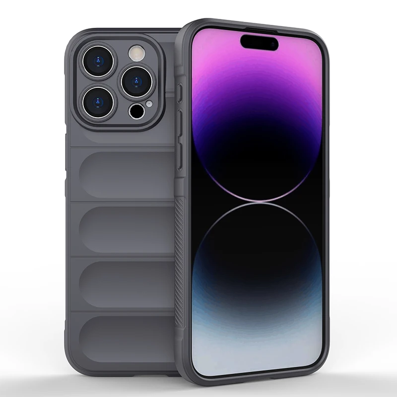 Soft Silicone Shockproof Armor Matte Phone Case with Rubber Bumper Back Cover