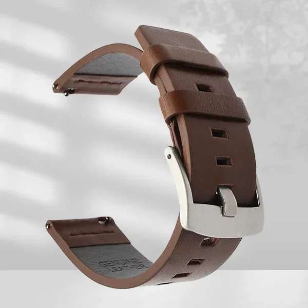 Quick Release Leather Watch Band - 20mm/22mm Strap