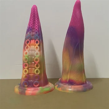 Luminous Tentacle Dildo Silicone Octopus Monster Anal Plug Dragon Dildo with Strong Suction Cup Adult Sex Toy Glow in The Dark 3