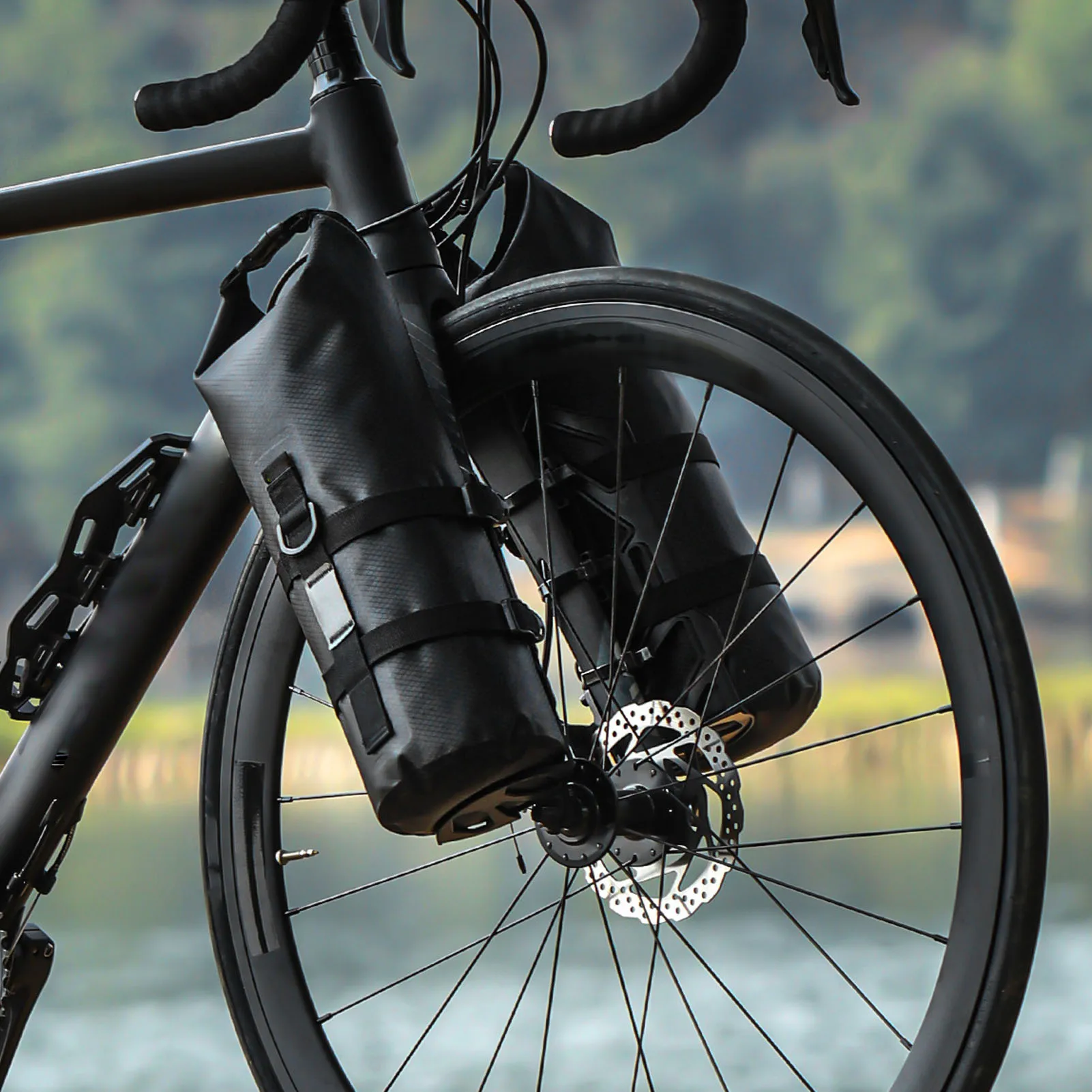 Bike Front Fork Cage Multipurpose Outdoor Waterproof Front Fork Mount Water Bottle Cage Cycling