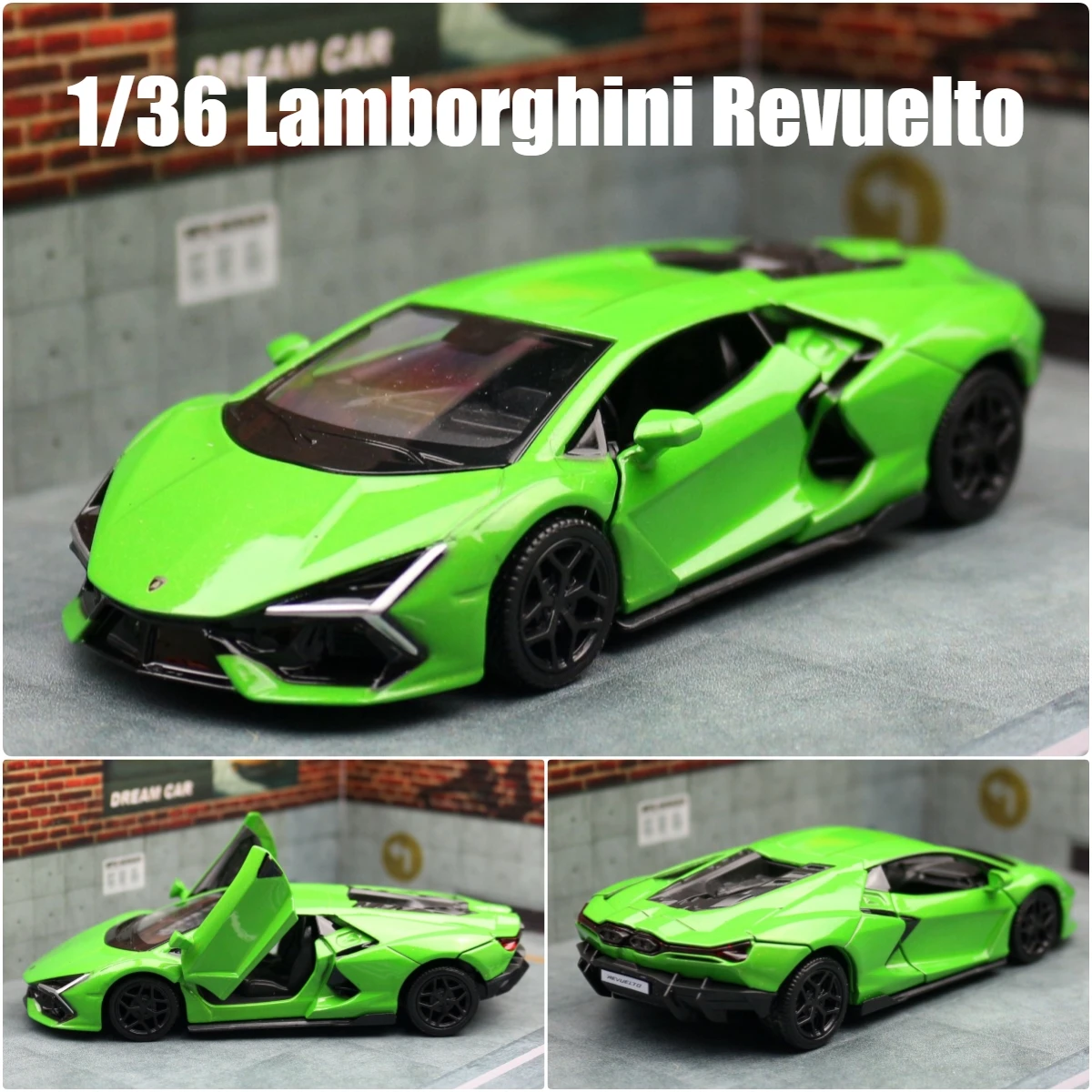 1/36 lamborghini revuelto hpev super carro de brinquedo para