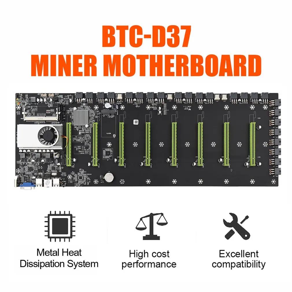 video card for pc Mother Board New BTC-D37 Mining Mother Board Expandable Mother Board Computer Accessories Practical Entertainment video card for pc