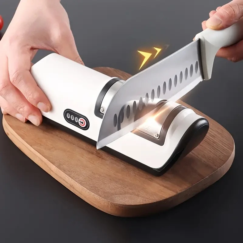 

1pc Electric Knife Sharpener Multifunctional Automatic Professional 4 Gears Kitchen Electric Knife Sharpener Kitchen Accessories