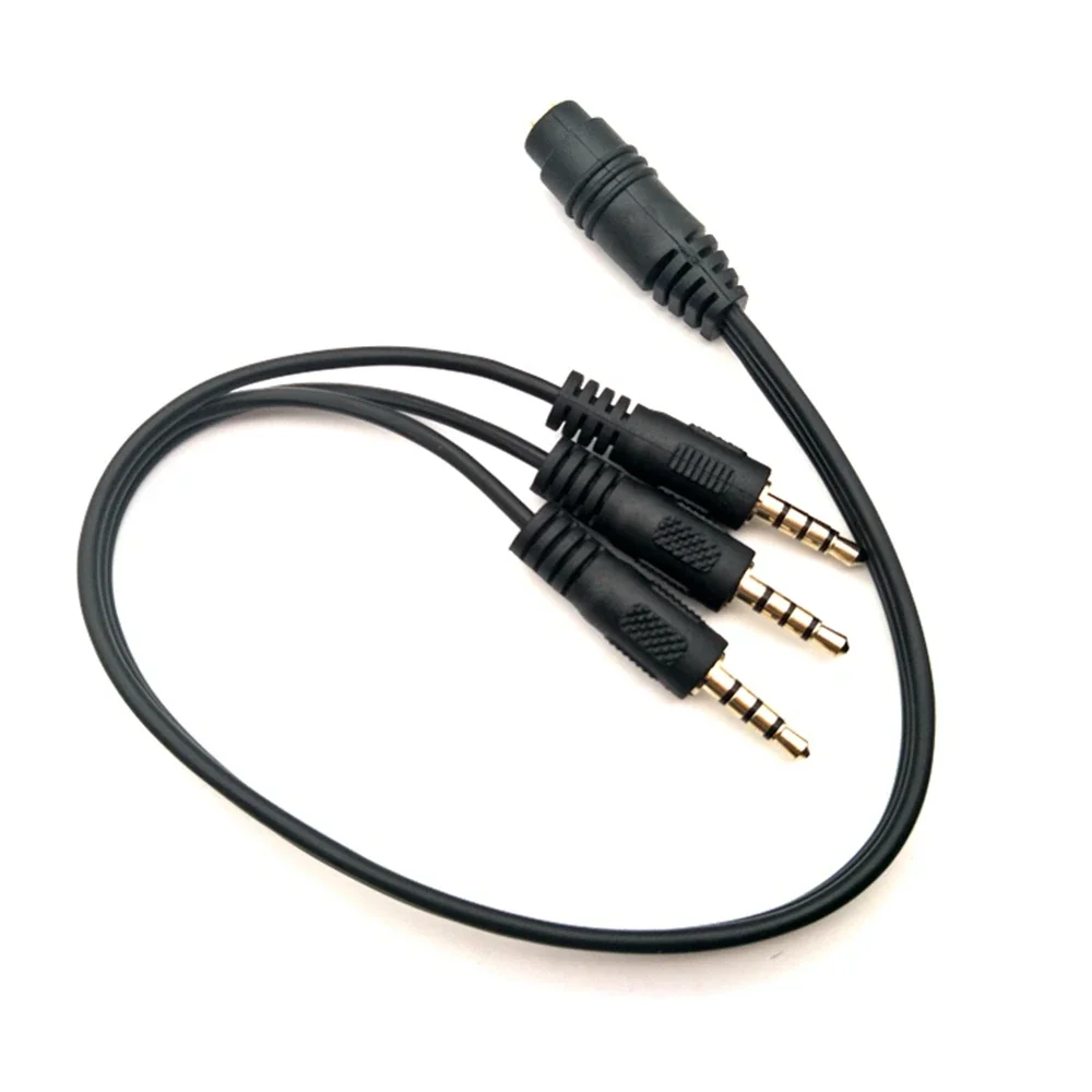 Jack Stereo Da 3.5Mm Femmina A 3*1/8 "Cavo Audio Con Spina Stereo Da 3.5Mm, Cavo Distributore Audio Stereo Con 1 Ingresso 3 Uscite 0.3 M