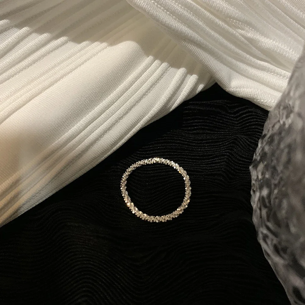 Finger Ring Fashion Sparkling Simple Style Versatile Decorative Compact Index Finger Ring For Women Jewelry Gifts
