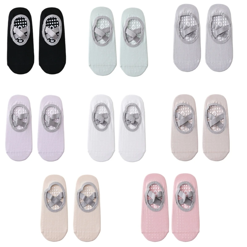 

Yoga Socks for Women Nonslip Grip and Straps Bandage Barefoot Workout Sport Pilates Socks for Home Hospital