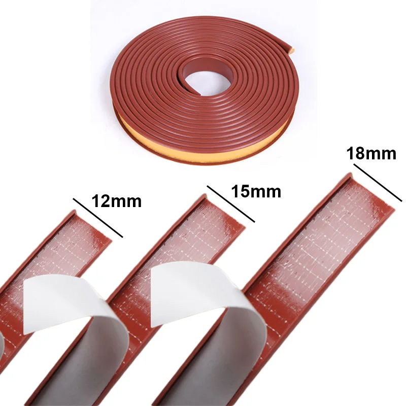 Self-Adhesive Edge Banding Strip Furniture Wood Board Cabinet Table Chair Protector Cover u-Shaped Silicone Rubber Seal Strip 5M furniture edging tape decorative edge strip
