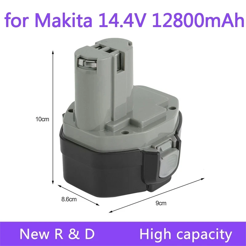 

For Makita 14.4V NI-MH 12800mAh Replacement Battery for Makita Battery 14.4V PA14 1420 1422 1433 1434 1435 1435F 192699-A