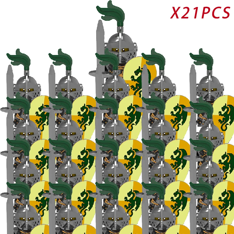 Medieval Age Castle Knights Spartan Warriors Crusader Roman Legion Infantry Cavalry Building Bricks Blocks knight figures toys 3