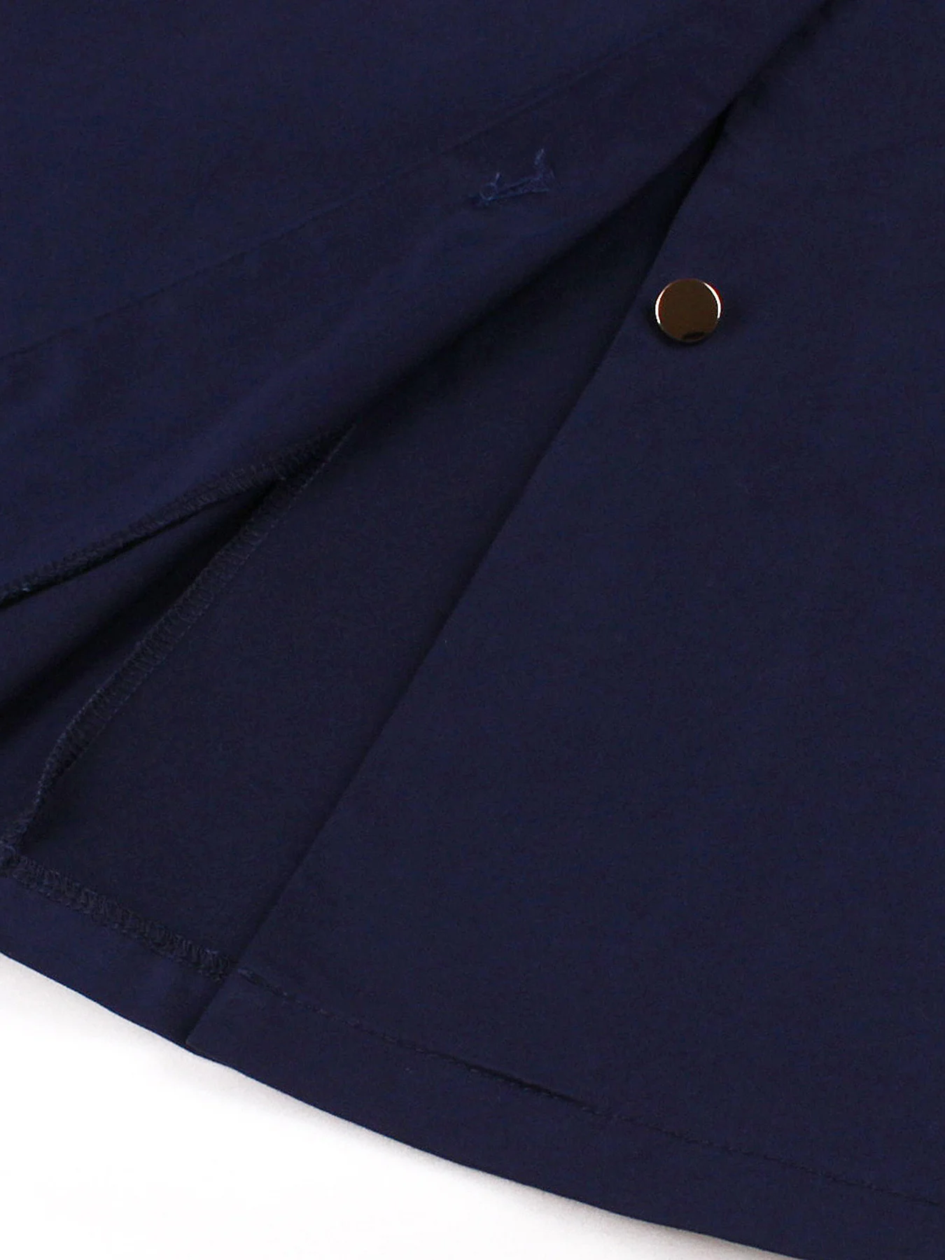 Tonval Navy Blue Single Breasted Belted Elegant Midi Dresses Half Sleeve Autumn Women 1950s Vintage Clothing Pockets Solid Dress 6