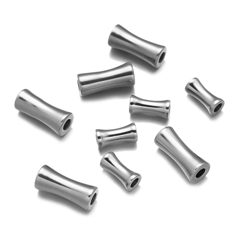 5,5 stücke Edelstahl x 12/4x8mm Rohr lose Abstands halter Perlen Fass Trommel für DIY Halskette Armband Ergebnisse Schmuck zubehör – Detail 4