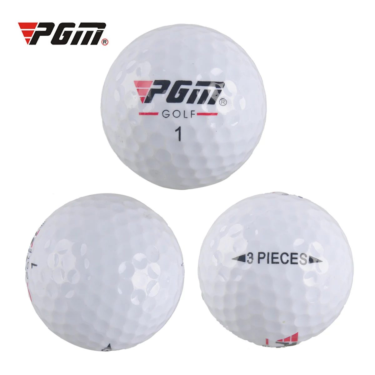 

Q002-2 Pgm Wit 42.6Mm Golf Drie-Layer Spel Bal Hoge Elasticiteit Rubber Sarin Materiaal 80 Hardheid 392 Wind Tunnel bal
