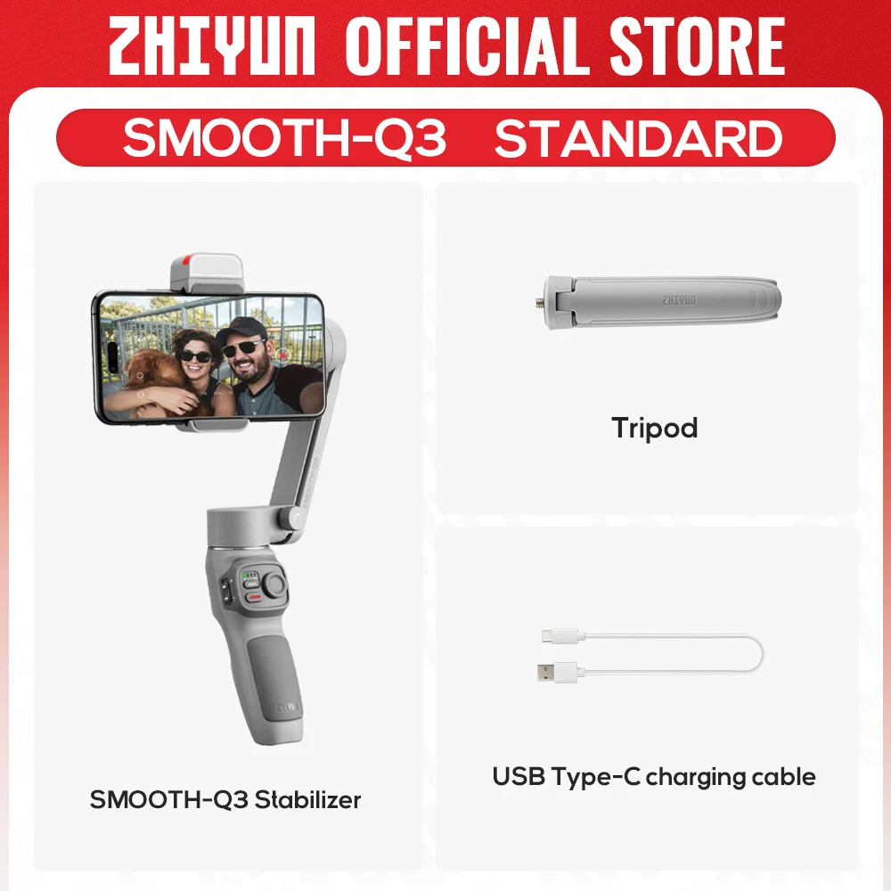 Estabilizador celular zhiyun smooth q4 combo cardan 3 eixos (98) foto