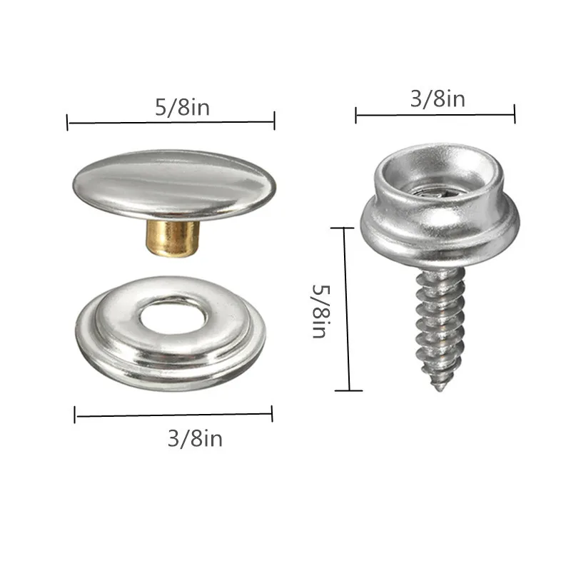 

20 sets stainless steel screw big white buckle tent tarpaulin screw fixing buckle copper outdoor accessories four lock buckle