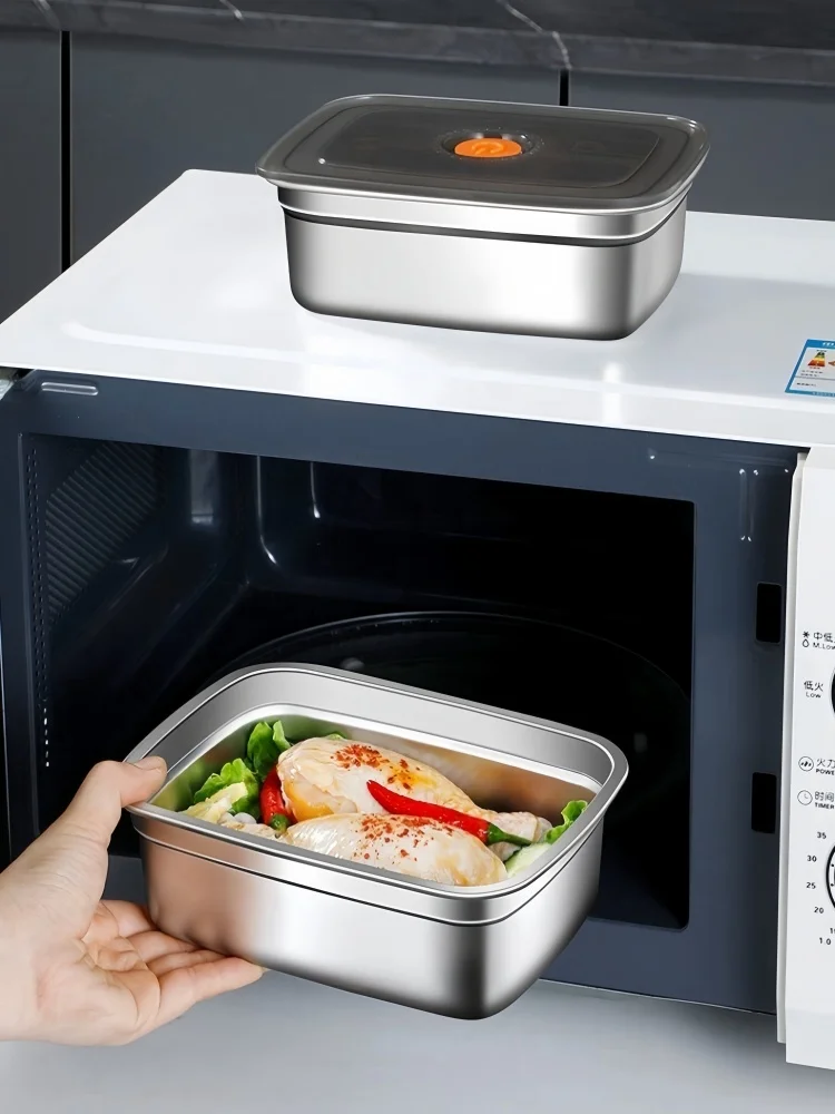 caja para alimentos con bacio de aire, fiambrera para estudiantes, contenedor de almacenamiento de alimentos con tapa, fiambrera Bento, herramienta de acampada para pícnic al aire libre » caja para alimentos con bacio de aire