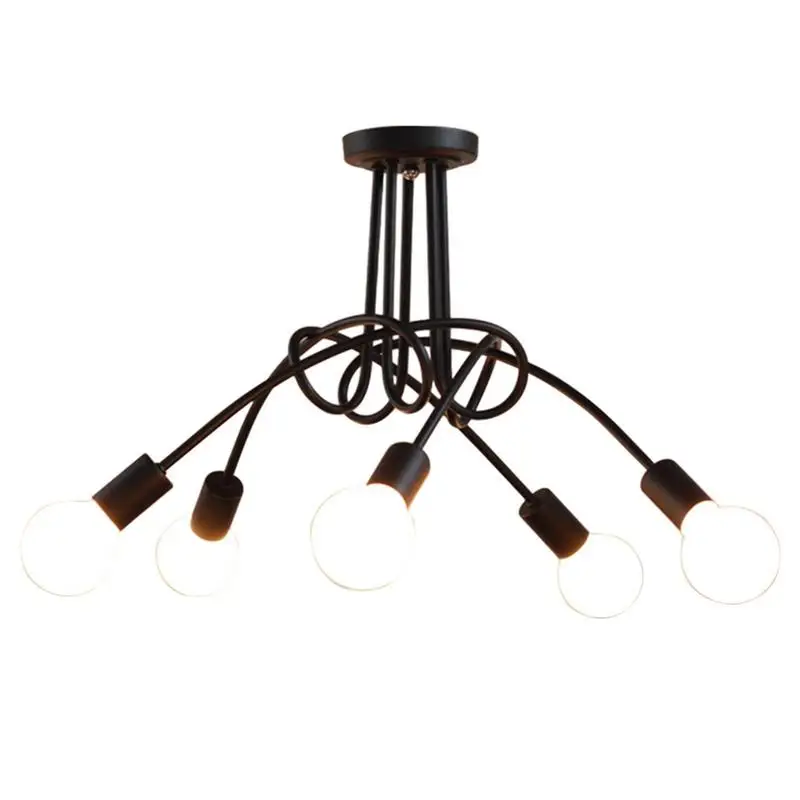 

Mid Century Ceiling Light Ceiling Lights 5 Light Modern Iron Farmhouse Lighting Semi Flush Mount Pendant Light Bulbs Not