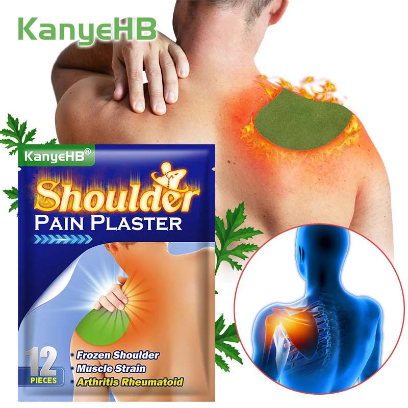 

12pcs=1bag Neck Shoulder Pain Relief Patch Relax Joint Muscles Arthritis Plaster Frozen Shoulder Neck Pain Relief Stickers W014