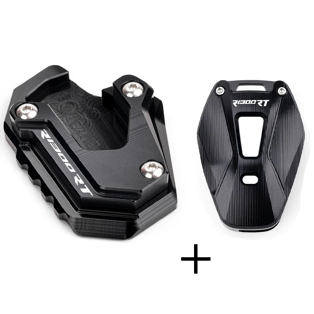 Enhanced Motorcycle Key Cover and Side Stand Extension Pad Support Plate