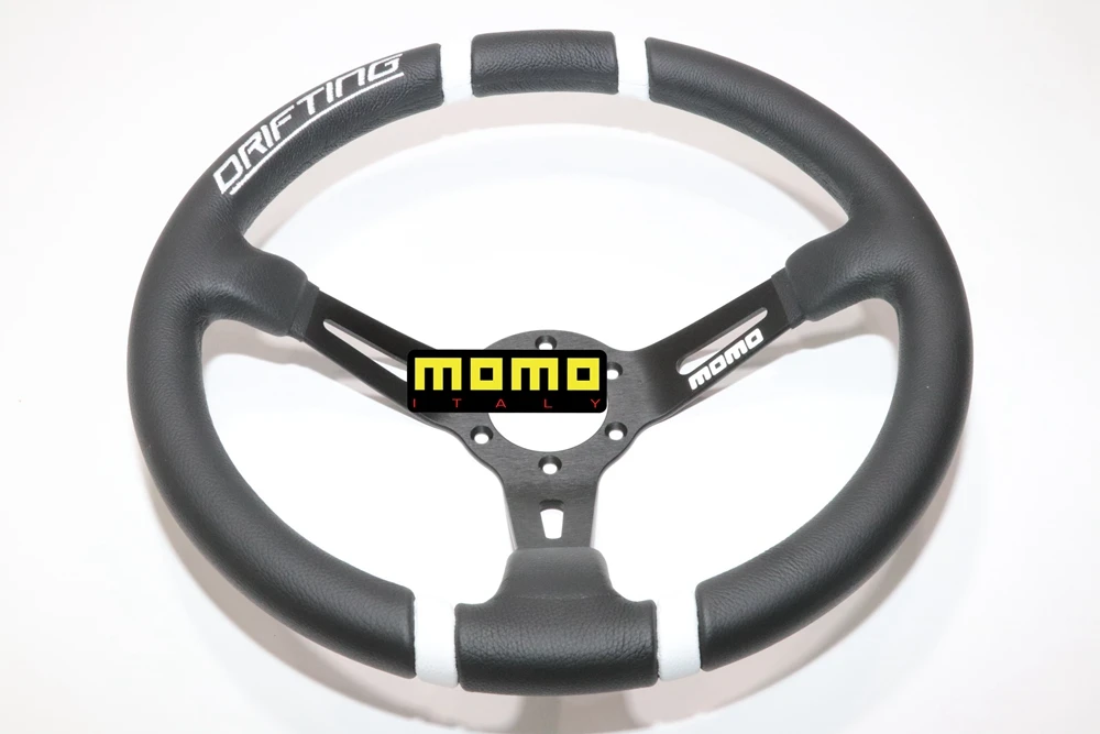 

Universal 14Inch Drifting Racing MOMO STEERING WHEEL Drift Rally JDM Leather Steering Wheel Volantes For Nissan Toyota Nissan VW