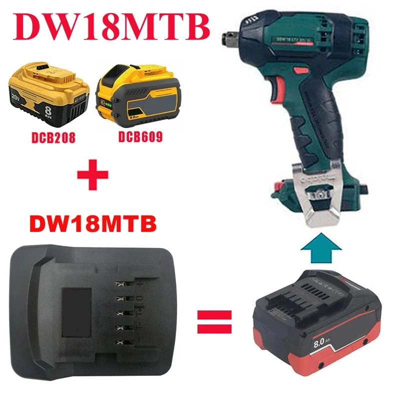 디월트/밀워키/보쉬 18V/20V 리튬 배터리용 DW18MTB MWB18MBL BSB18MBL 배터리 어댑터 메타보 18V 배터리 도구용