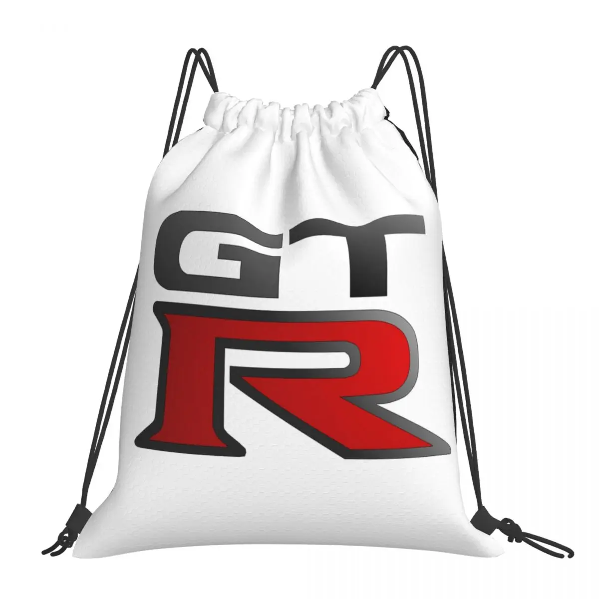 

GT-R LOGO Backpacks Casual Portable Drawstring Bags Drawstring Bundle Pocket Sports Bag Book Bags For Man Woman Students