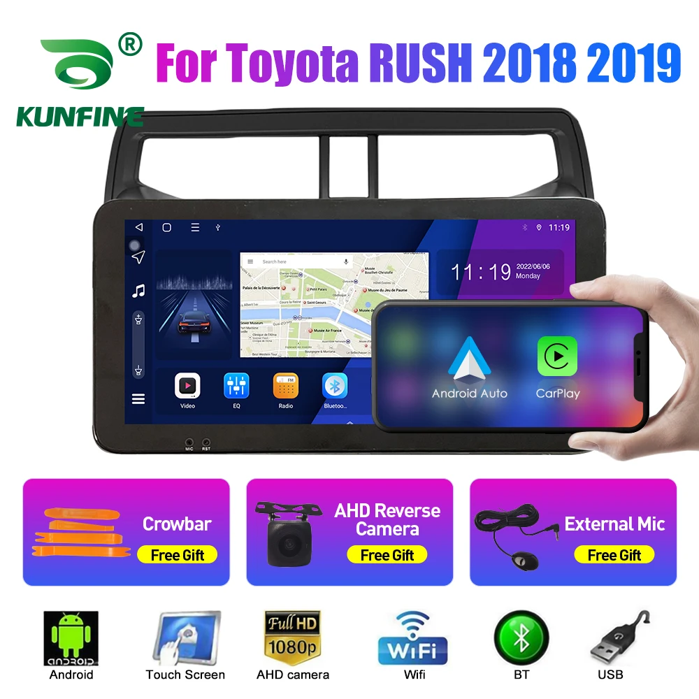 

Автомобильный радиоприемник 10,33 дюйма для Toyota RUSH 2018-2019 2Din Android Восьмиядерный автомобильный стерео DVD GPS навигатор плеер QLED экран Carplay