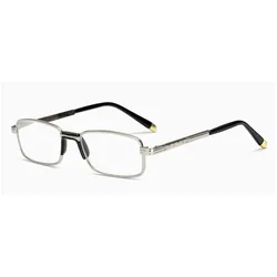 High - Definition Glass Lens Comfort Reading Glasses - Unisex Presbyopic Protection - +400 (Silver)