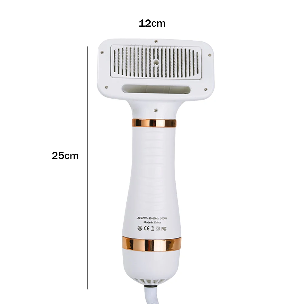 Pet Dog Hair Dryer 2-in-1 Cat Dog Dryer Grooming And Care Adjustable Temperature Low Noise Pet Blow Comb Cat Supplies