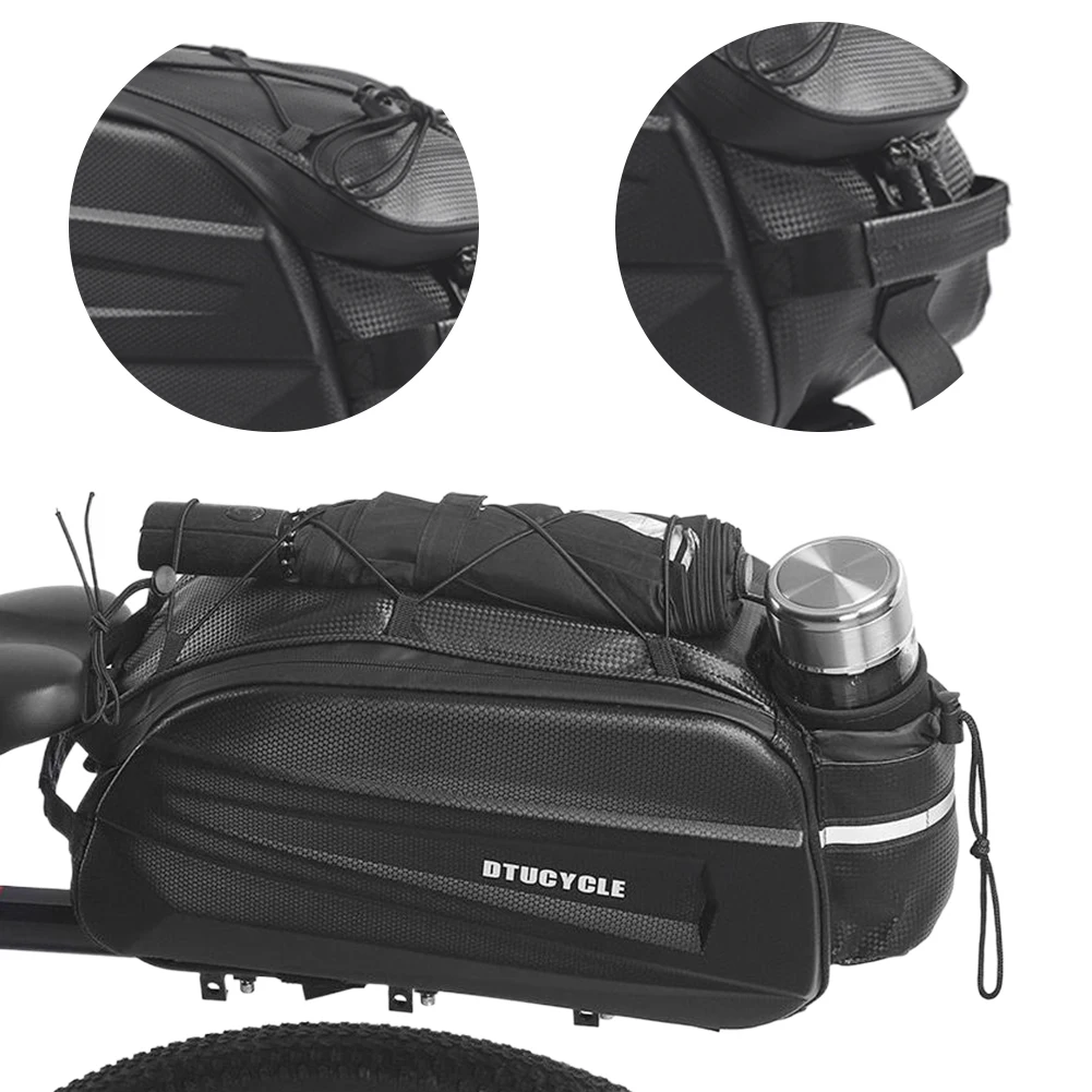 Bike Rear Rack Bag Large Capacity Small Bicycle Rack Bag Waterproof Hard Shell Bike Pannier for Outdoor Camping Hiking Sports