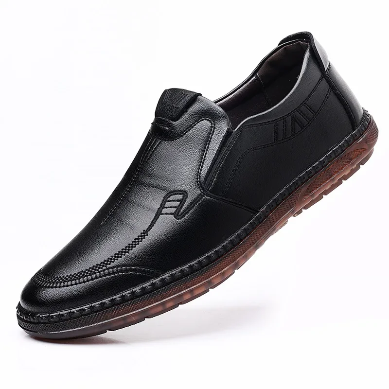 Men's Dress Shoes New Fashion Slip-on Shoe for Men Breathable Wear-resistant Soft-soled Men Casual Shoes Lightweight Drive Shoe
