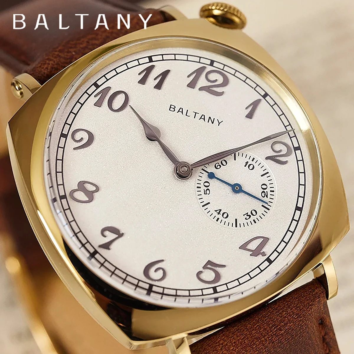 BALTANY ビンテージオマージュ機械式時計 Baltanyメンズ自動機械式時計,クラシックラグジュアリー