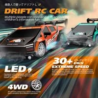 1:24 2.4G High Speed RC Drift Vehicle Racing Cars 4WD Mustang Replaceable Tire Remote Control Car Competition Race Car Boys Toy 2