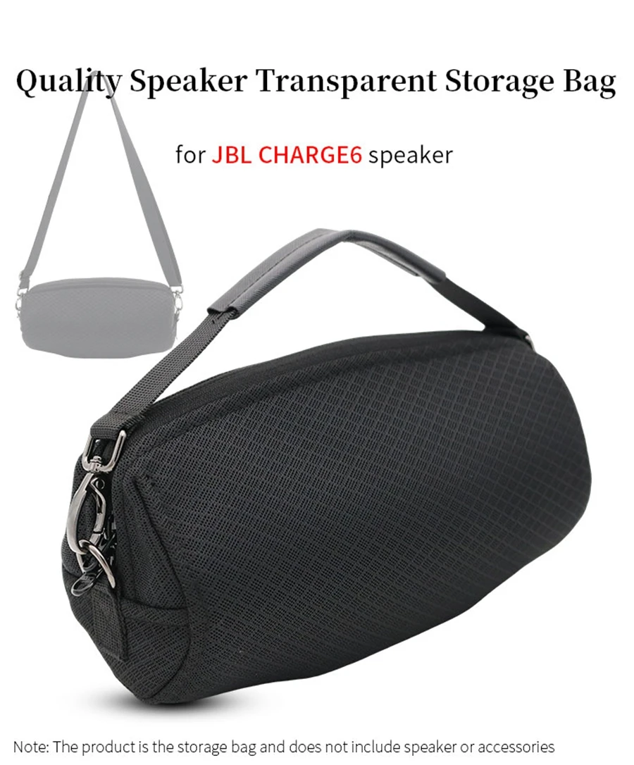 Portable Bag for JBL CHARGE6 Speaker Sound Permeable Bags Charge 6 Outdoors Travel Carrying Transparent Case
