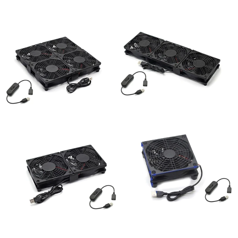 Cooling Fan 120mm USB with Stand for Routers Networks Servers Projects and Laptop Cooling