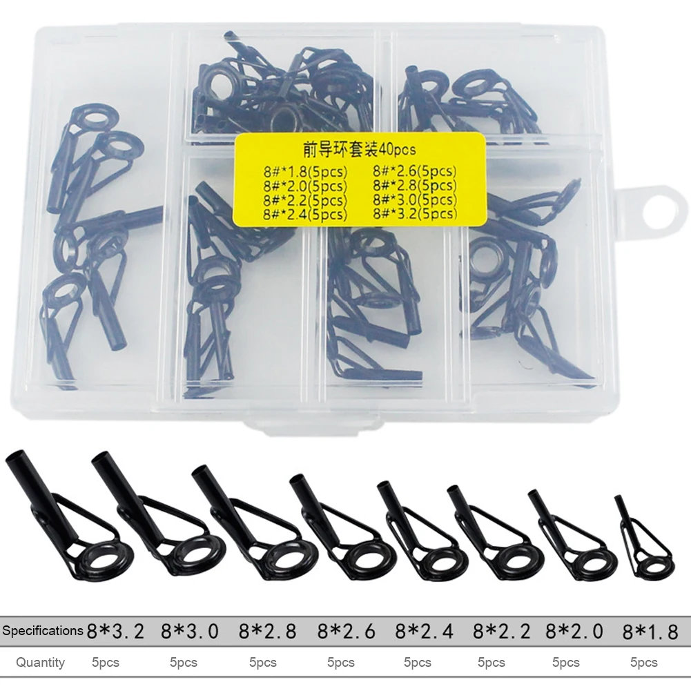 4080Pcs/Box Fishing Rod Guide Ring for Top Tip Repair Kit Set DIY