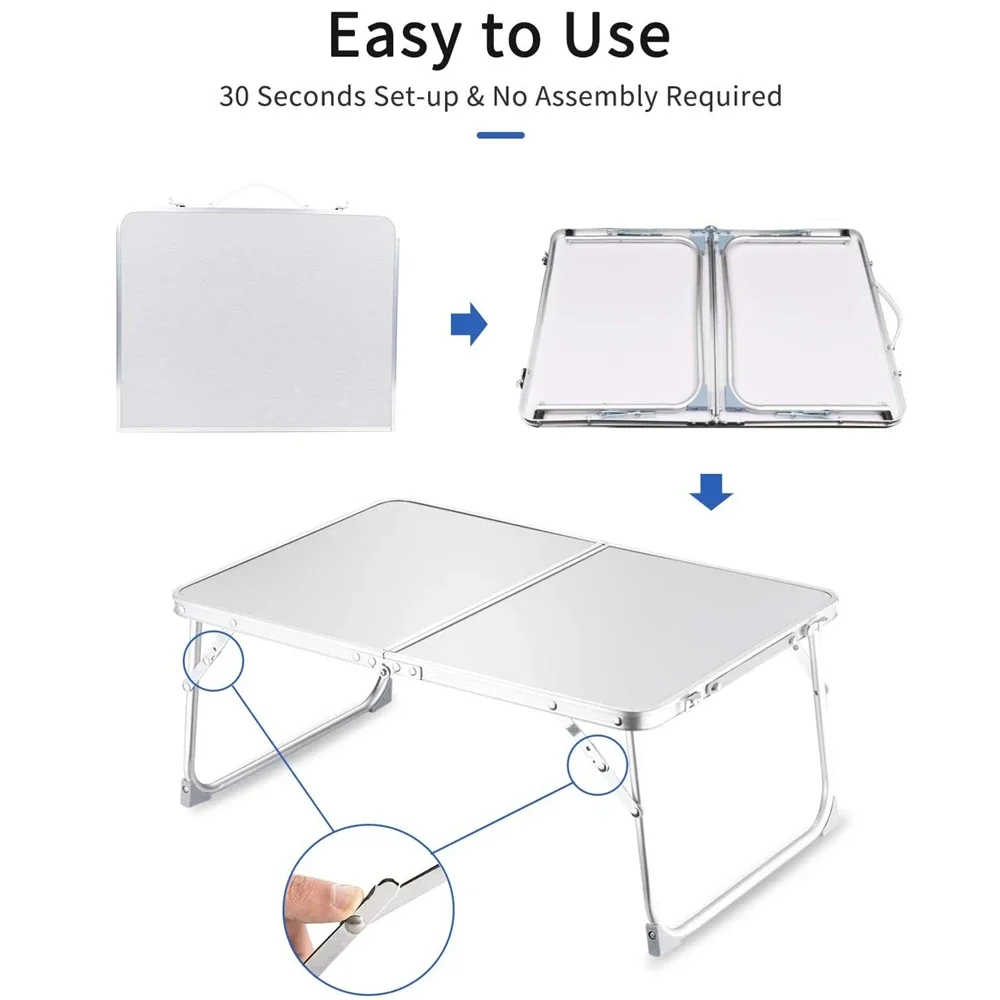 Description Picture 5 of itemFolding Laptop Desk, Portable Foldable Camping Table, Mini Picnic Table with Storage Space, Lap Desk Reading Holder for Anywhere