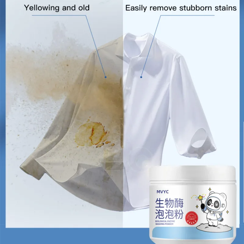 Active Oxygen Bubble Powder Household Biological Enzyme Washing Powder Stain Removal Oil Hand And Clothes Prot Cleaner