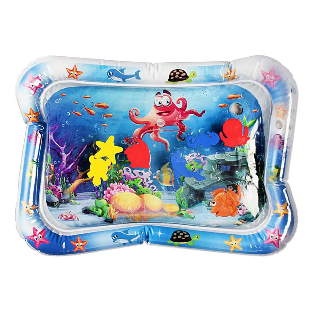 

Inflatable Baby Pat Pad Toddler Water Pad Baby Inflatable Pat Pad Marine Life Mat Baby PVC Summer Toys Fun Activity Play Center