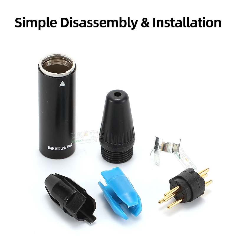 Neutriks Rean Cabo Conector Minúsculo Cabo Xlr Pole Mini Plug Bodypack sem Fio Fone de Ouvido Microfone Macho Fêmea Pole Rt4fc-b Rt4mc-b - Imagem 4