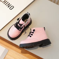 Fashion Kid Chelsea Boots Girl British Style Child Shoe Ankle PU Leather Boot Autumn Spring Waterproof Boy Shoe Boot 5