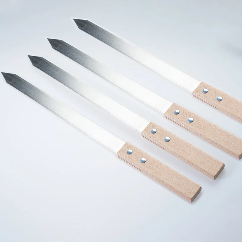 5pcs Kebab 3/4" Wide Flat Skewers Stainless Steel Grilling BBQ Skewer for Koobideh Persian Kabob Kitchen Outdoor Barbecue Tools