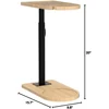 Adjustable 360° Rotatable Couch Tray Table with Phone Tablet Slots Versatile Side Table Snack Holder Easy to Assemble 3
