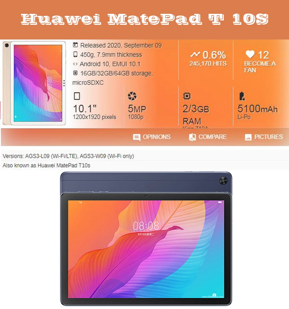 Tempered Glass For Huawei Matepad T10 T10s 10.1' Screen Protective Film Anti-Scratch 9H Hardness Ultra Clear Tempered Glass 2020 6
