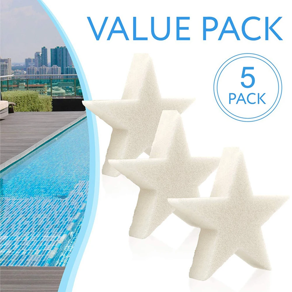 5/10pcs Floating Oil Absorb Sponge Multi-Functional Star Shaped Hot Tub Cleaning Sponge Practical Filters Maintenance Kit