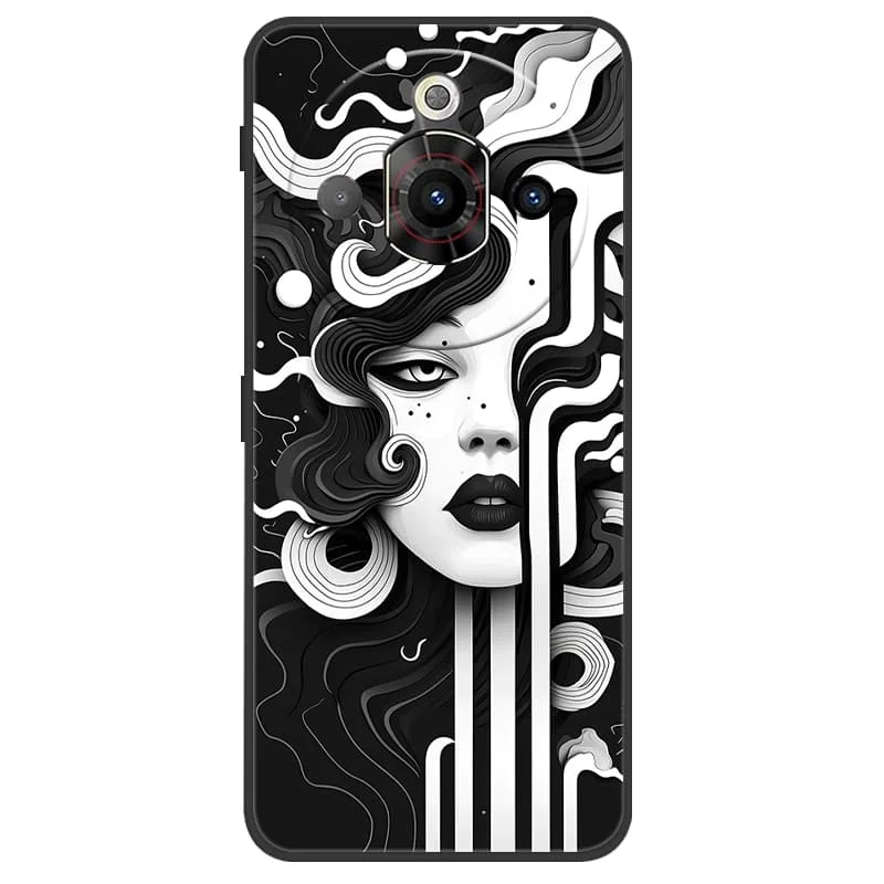 Cute Fashion Black Silicone Soft Phone Case - Shockproof Back Cover Shell
