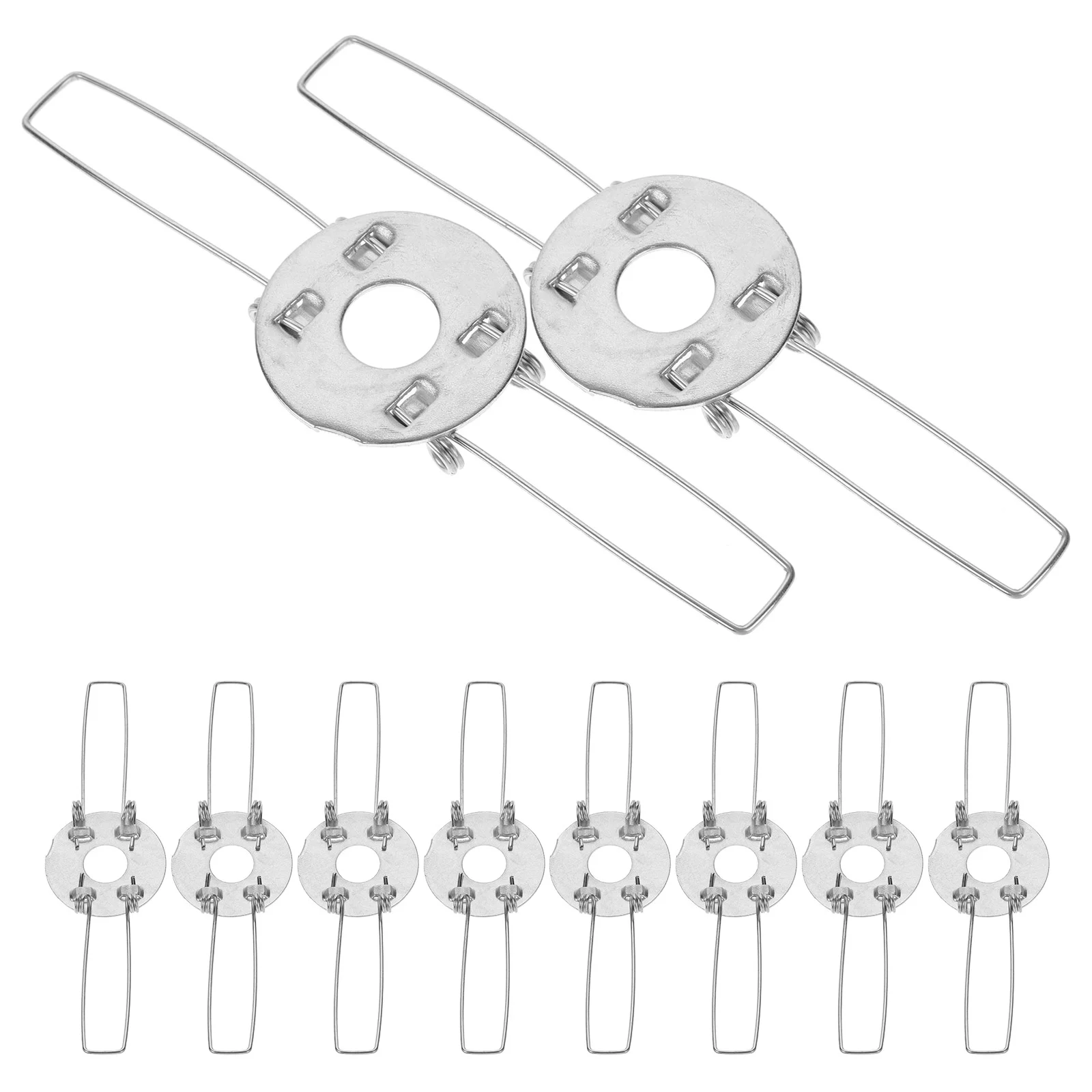 Lamp Holder Spring Clip Shape Buckles Bracket Adapter Lampshade Clamps Galvanized Iron 10 Pcs DIY for