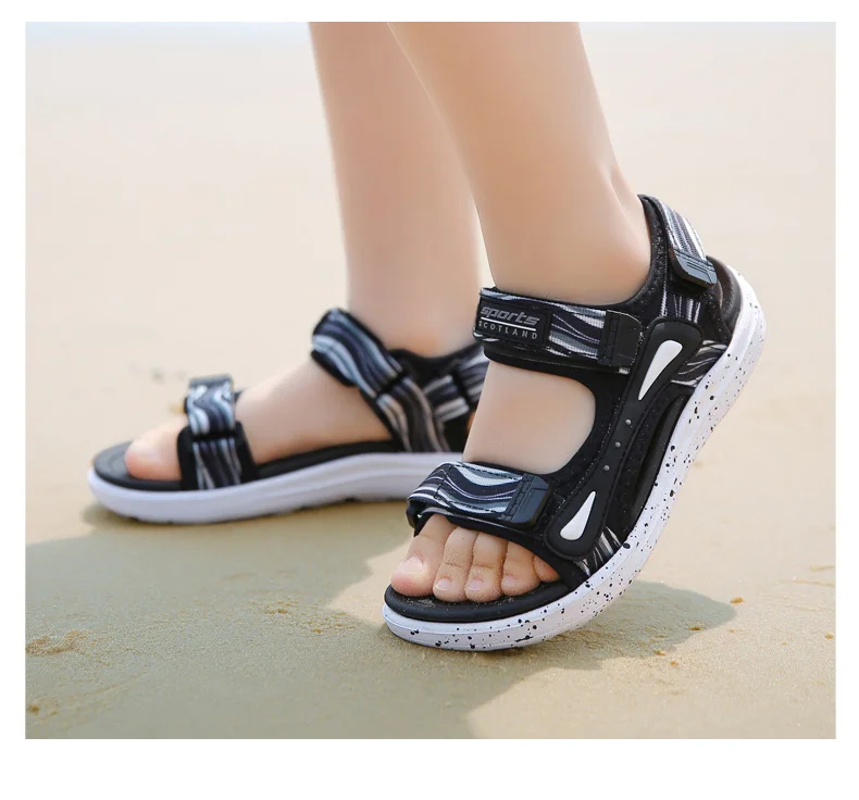 girl princess shoes Spring Summer Brand Kids Sandals Boys Girls Beach Shoes Breathable Flat Sandals PU Leather Children Outdoor Shoes Size 28-41 extra wide children's shoes