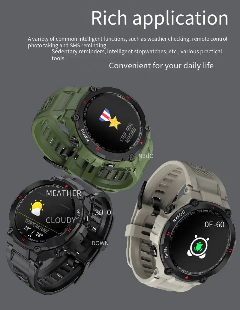 

K22 smart phone bracelet 1.28 -inch IPS YuanQuan perspective all heart rate blood pressure monitoring bluetooth phone watch wate